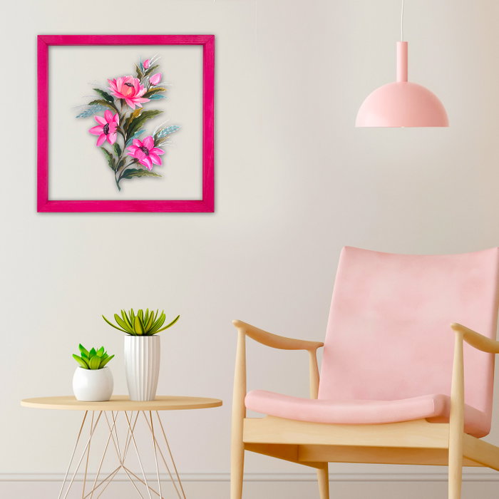 Wallity Cuadro Decorativo Enmarcado Multicolor 32 x 32 cm